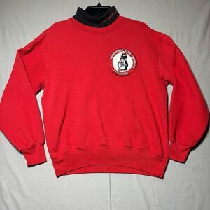 Youngstown‎ State Vintage Sweatshirt Adult Medium Turtleneck Red Sweater YSU